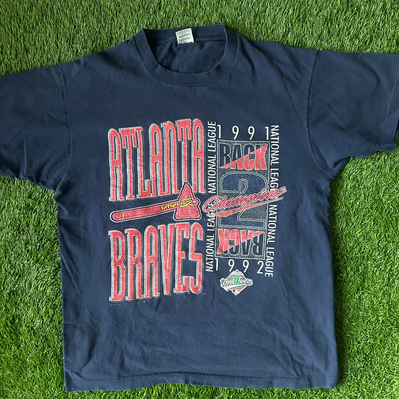 Vintage Atlanta Braves 1991 Back 2 Back Championship Tee