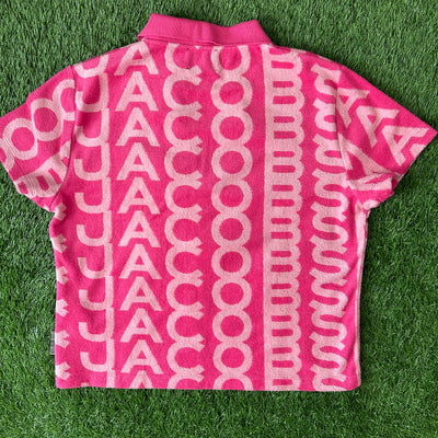 Women’s Marc Jacobs Pink Terry Cloth Monogram Polo