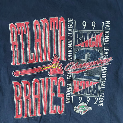 Vintage Atlanta Braves 1991 Back 2 Back Championship Tee