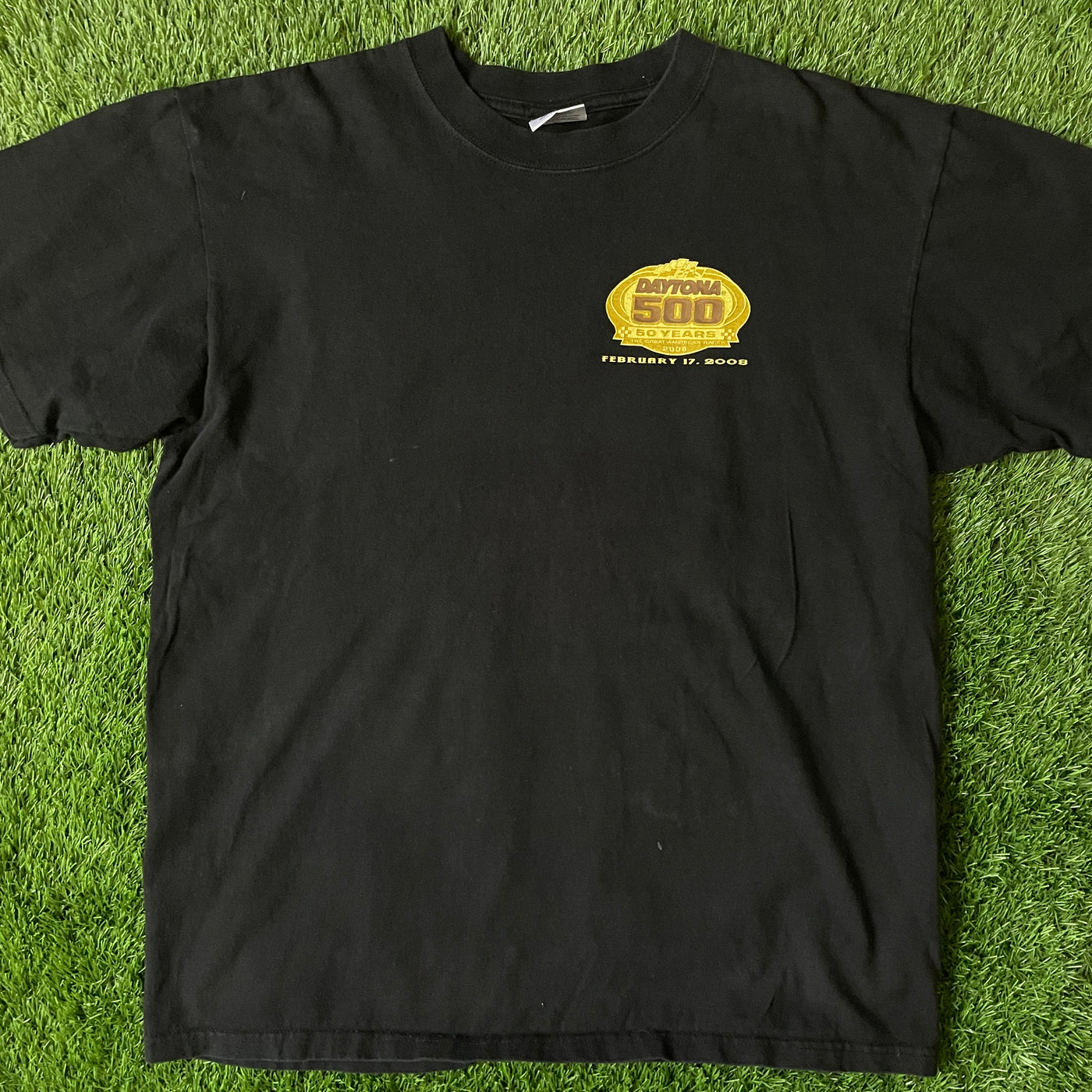 Vintage Black Daytona 500 Great American Race Tee