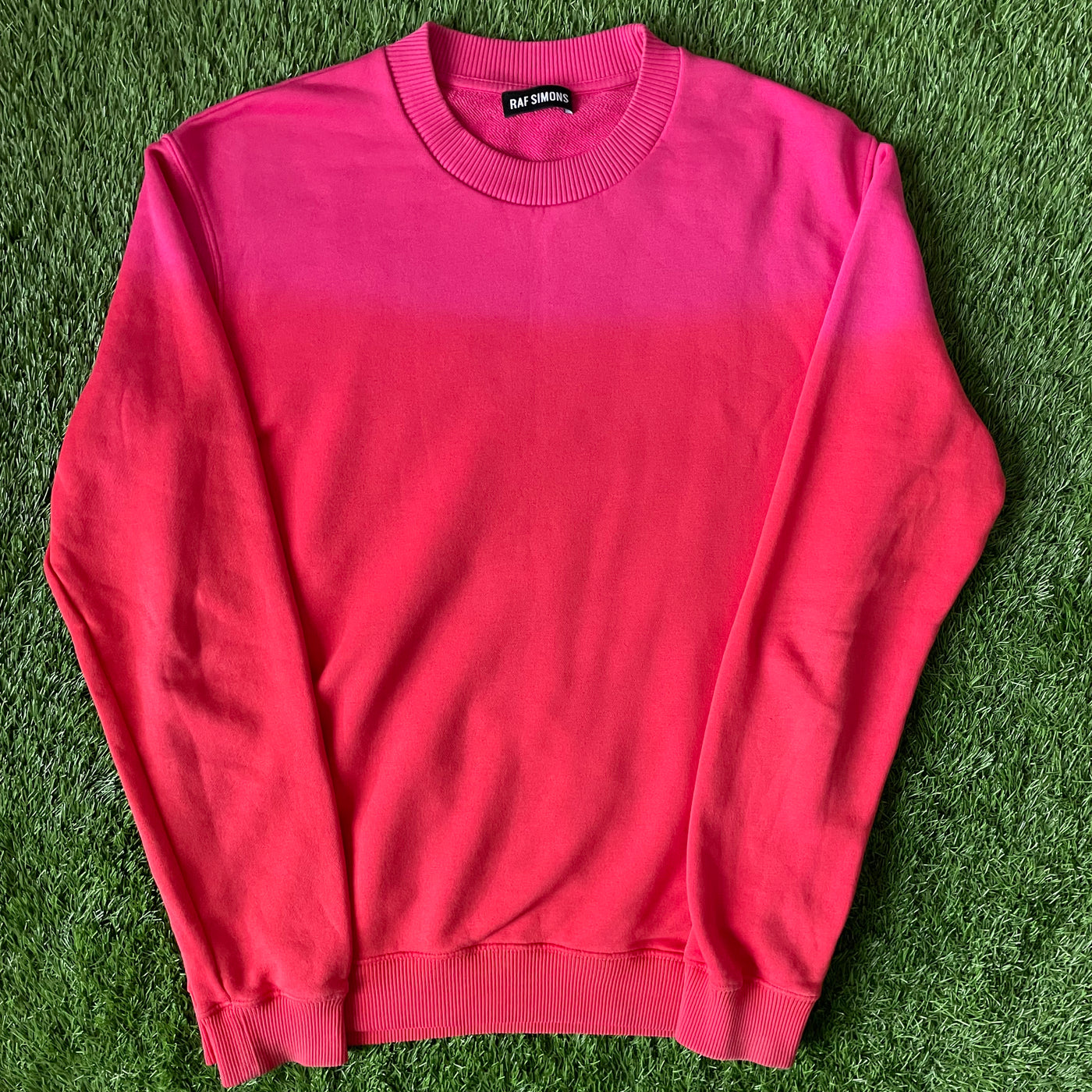 Raf Simons Dip Dye Pink Ombré Sweater