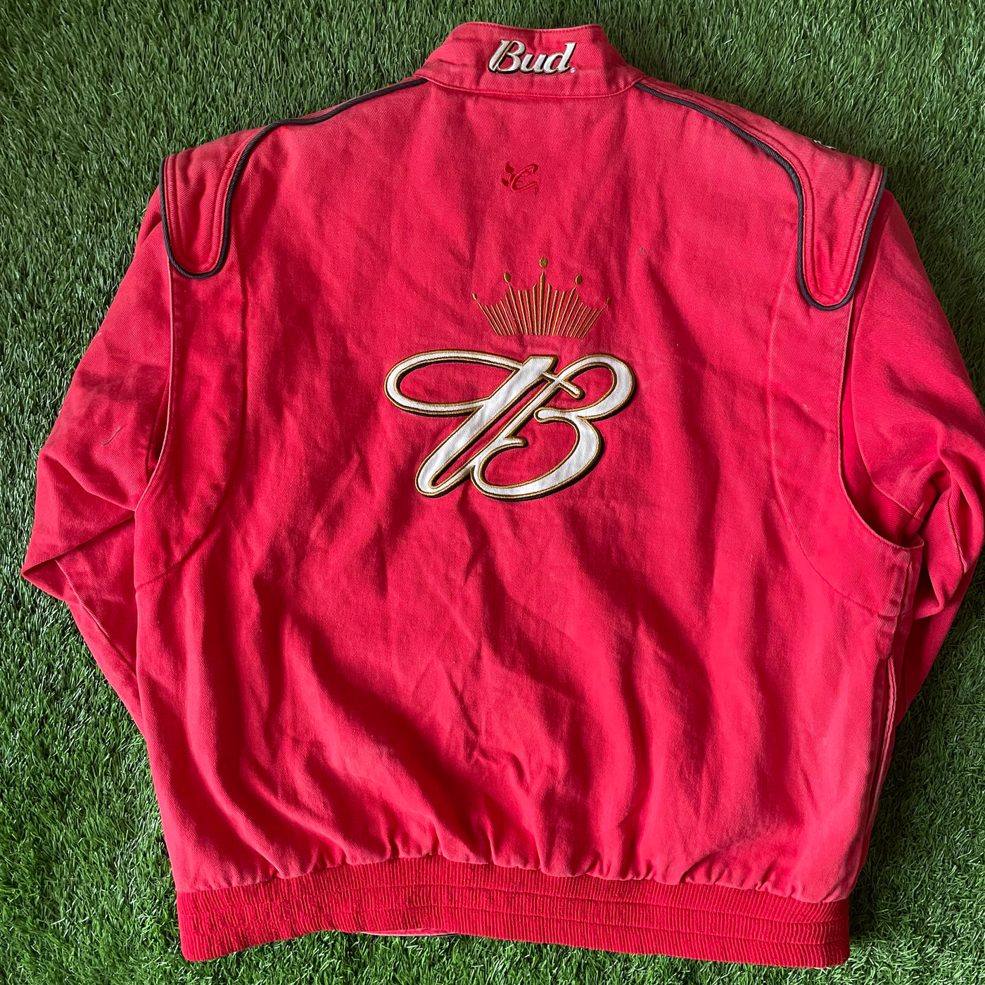 Vintage Budweiser King of Beers Washed Race Jacket