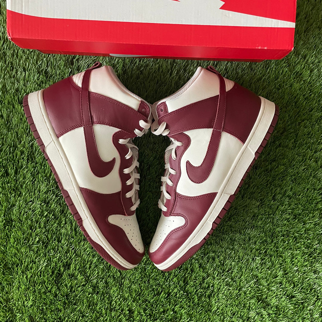 nike w dunk high team red